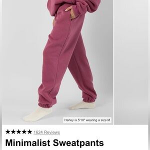 Comfrt Minimalist Sweatpants in Limited Edition Berry